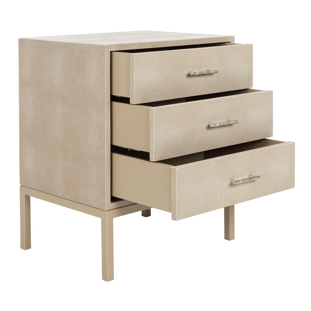 SAFAVIEH Couture High Line Collection Camden Faux Stingray Nightstand