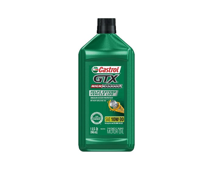 Castrol GTX High Mileage 10W-30 Motor Oil， 1 Quart - 149D6C