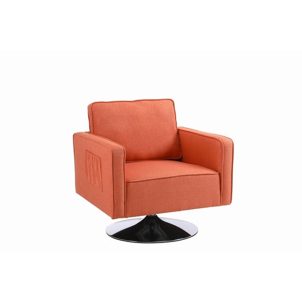 Linen Swivel Accent Chair ，Comfy Armchair with 360 Degree Swiveling for Living Room， Bedroom， Reading Room