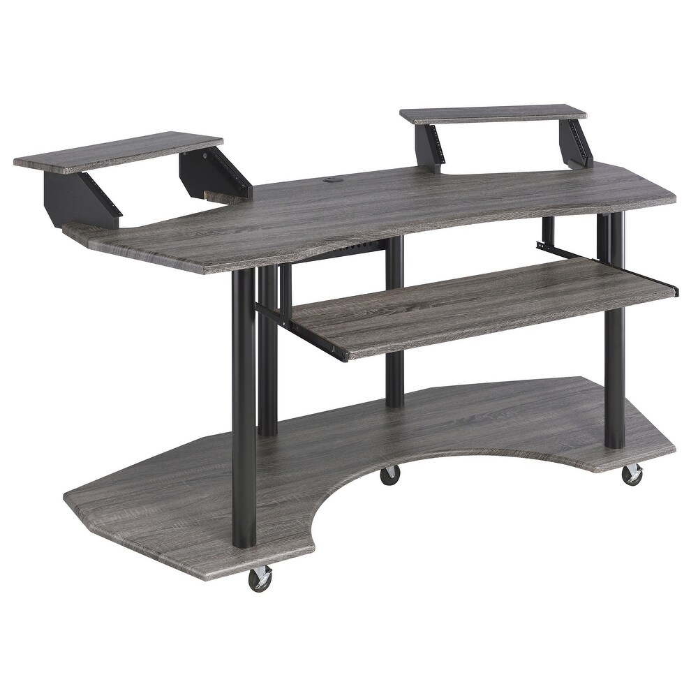Detroit Music Recording Studio Desk with Keyboard Tray