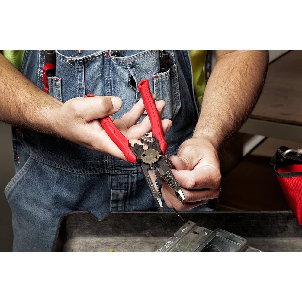 MW 9 in. 7-in-1 Combination Wire Stripper Cutting Pliers and 13-in-1 Multi-Bit Cushion Grip Screwdriver 48-22-3078-48-22-2880