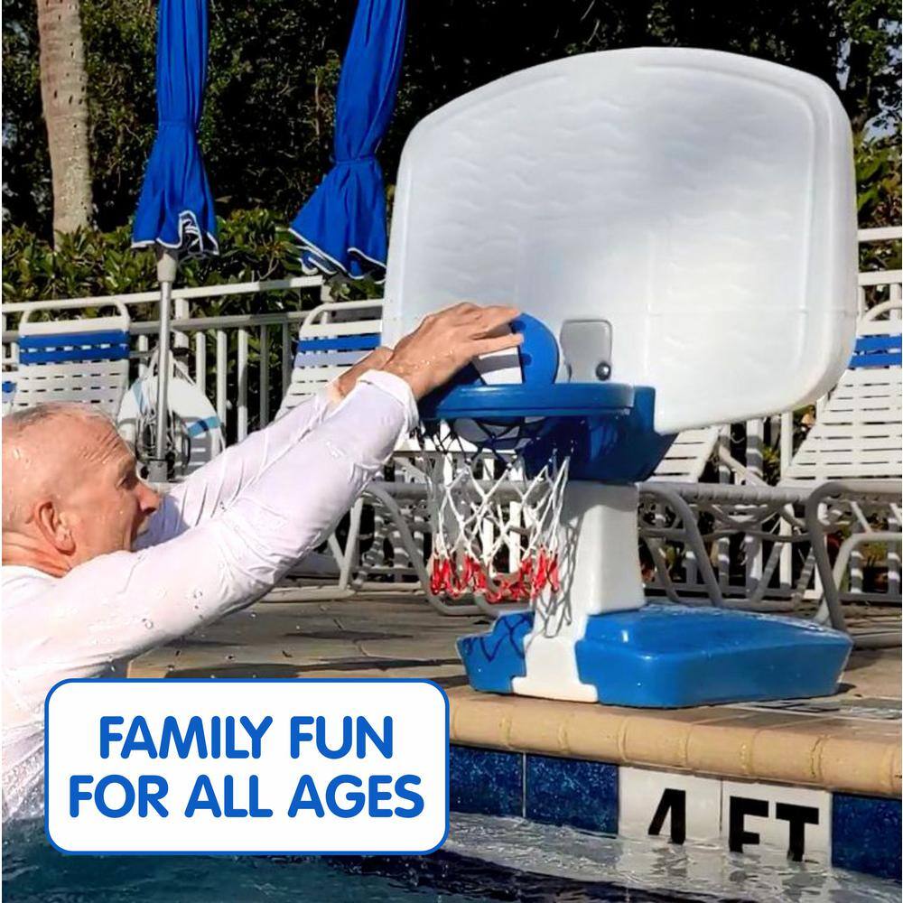 Simplay3 Pooltime Basketball Hoop Blue and White 223010-01