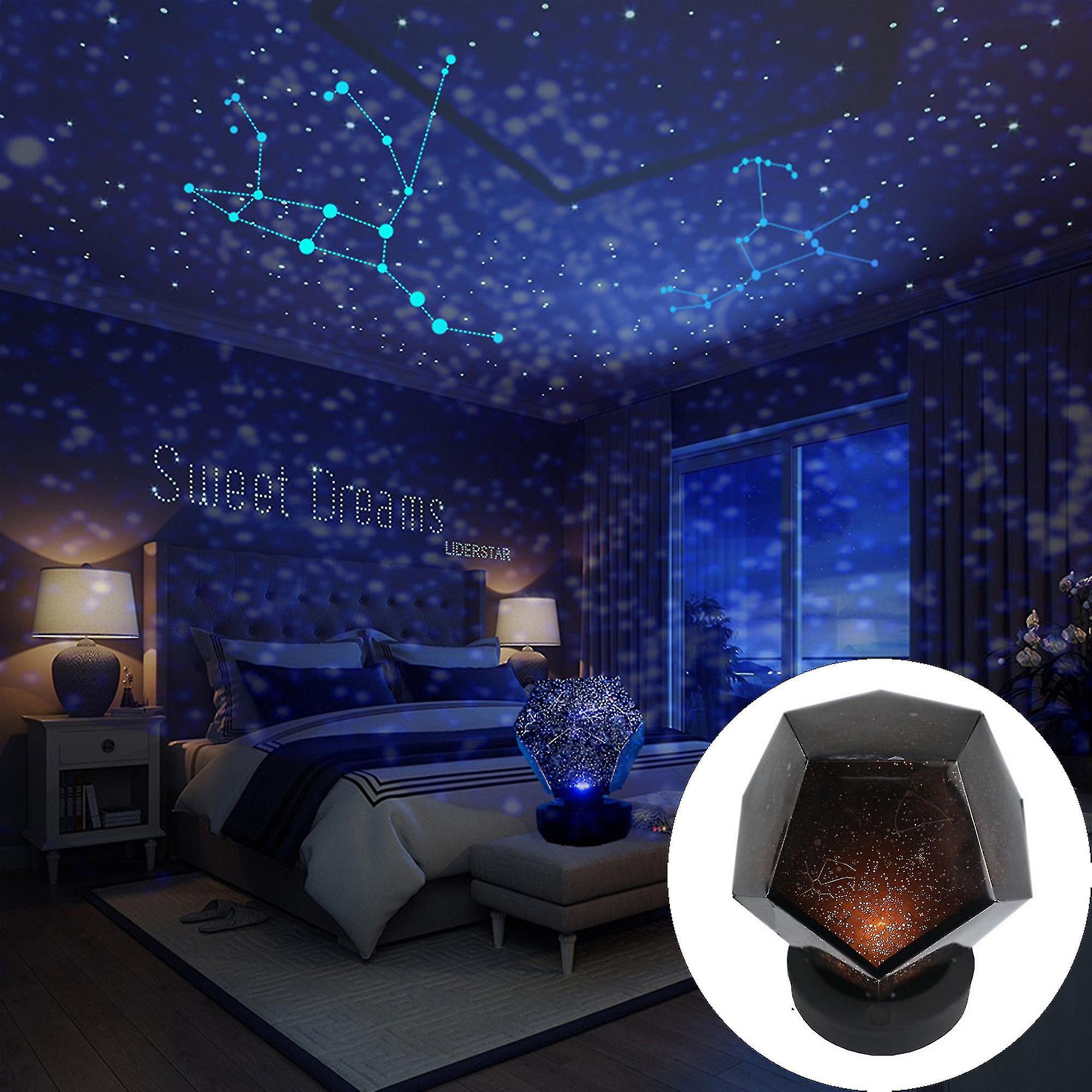 3 Colors Starry Star Sky Projector Night Light Rotating Sleeping Lamp Kids Baby Bedroom Decoration