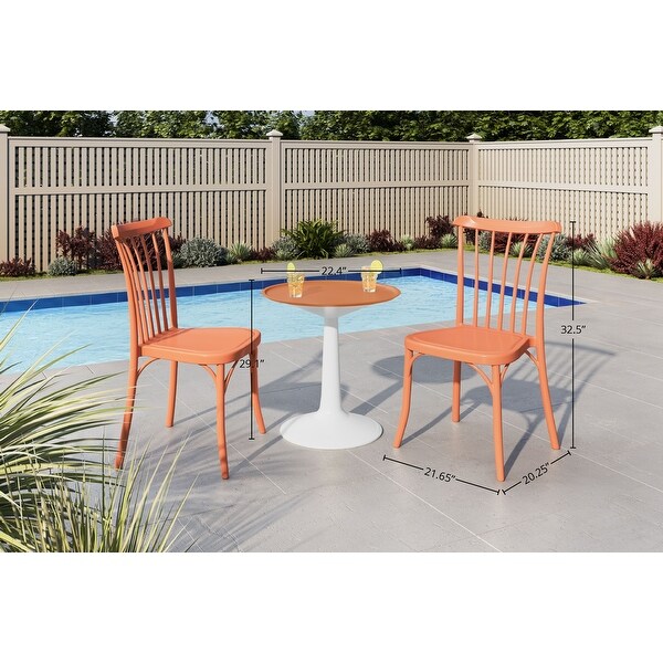 Tiras Chairs and Leonid Table 3Piece Outdoor Dining Set