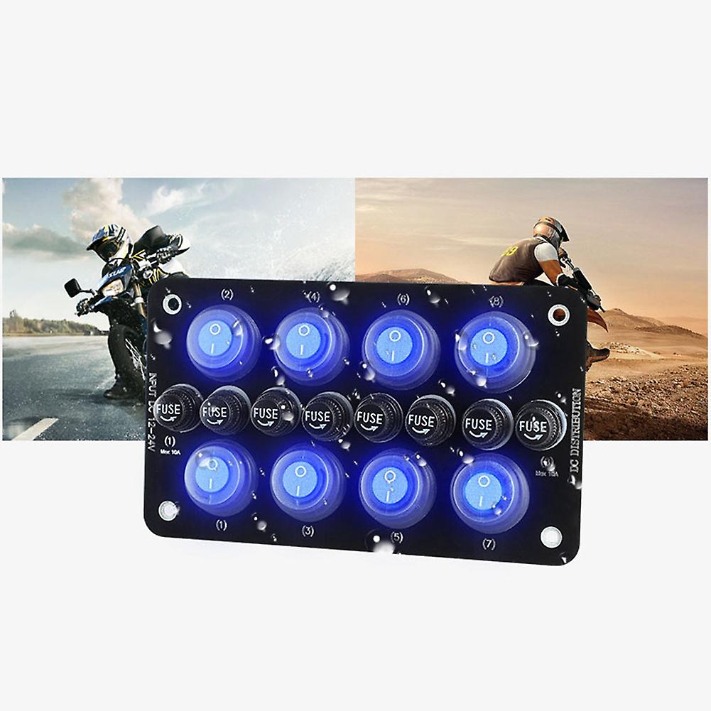 Multi-switch Control Panel Waterproof And Dustproof 10a Fuse For 12v-24v Cars Trucks Trucks Boats Motorcycles Yachts