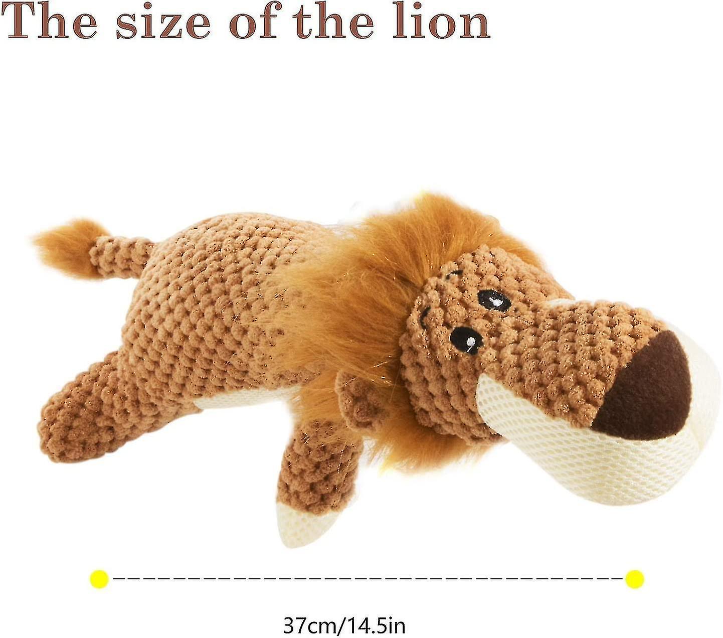 Dog Toys， Squeaky Puppy Toy， Interactive Stuffed Lion Plush Toy And Durable Rope Chew Toys Pack For