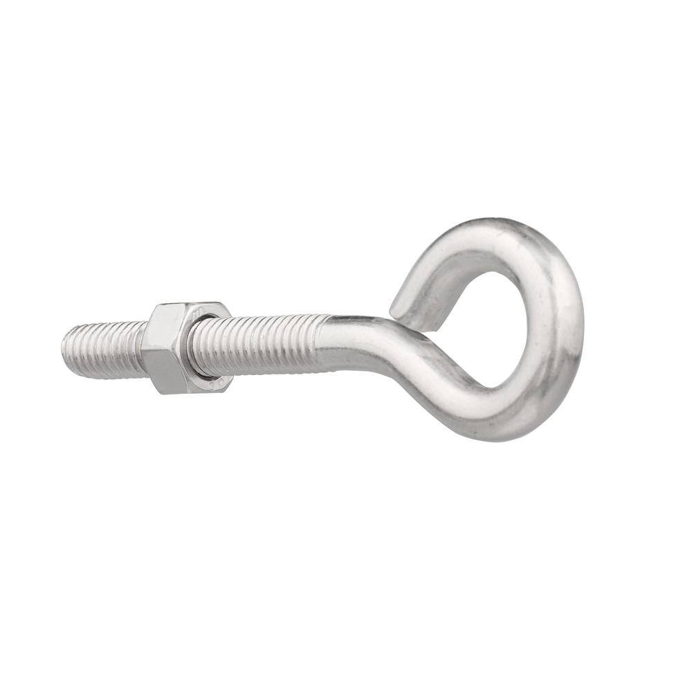 Everbilt 38 in. x 4 in. Stainless Steel Eye Bolt with Nut 803584