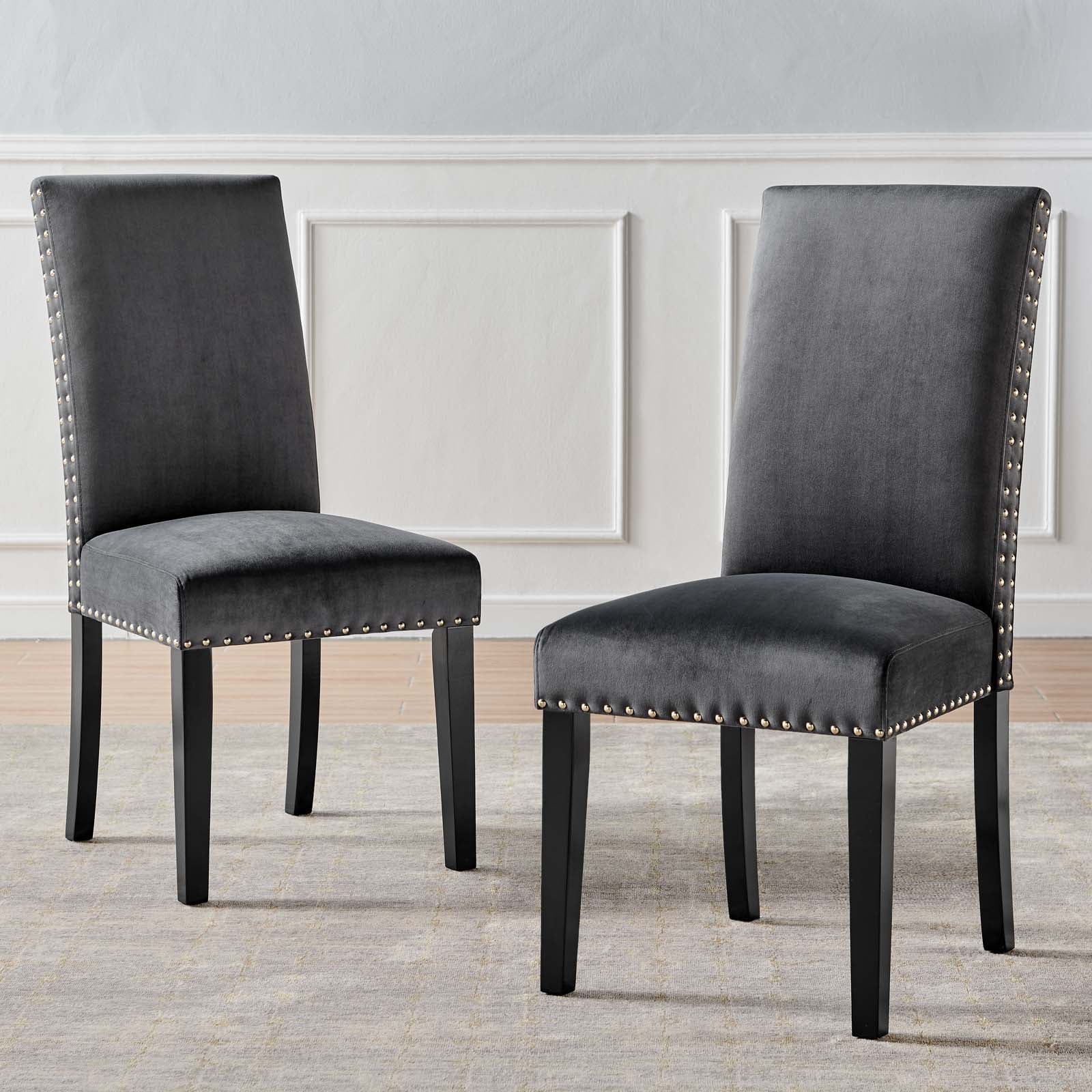 Parcel Performance Velvet Dining Side Chairs - Set of 2-EEI-3779