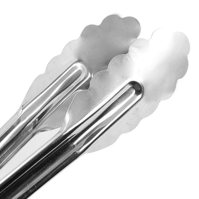 Metal Clip BBQ Barbecue Buffet Meat Bread Food Locking Tongs 3PCS