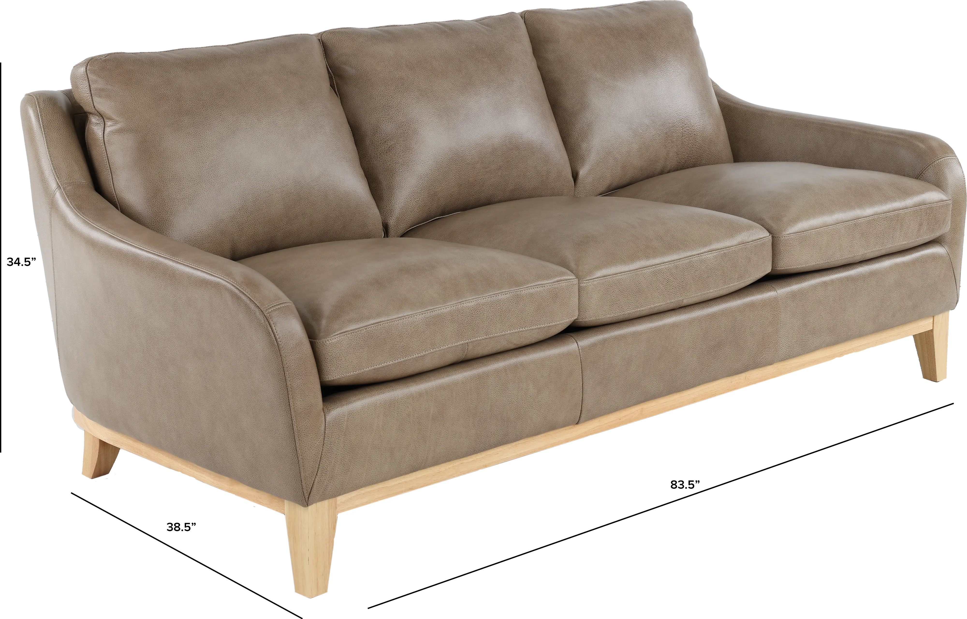 Cammack Sandy Brown Leather Sofa