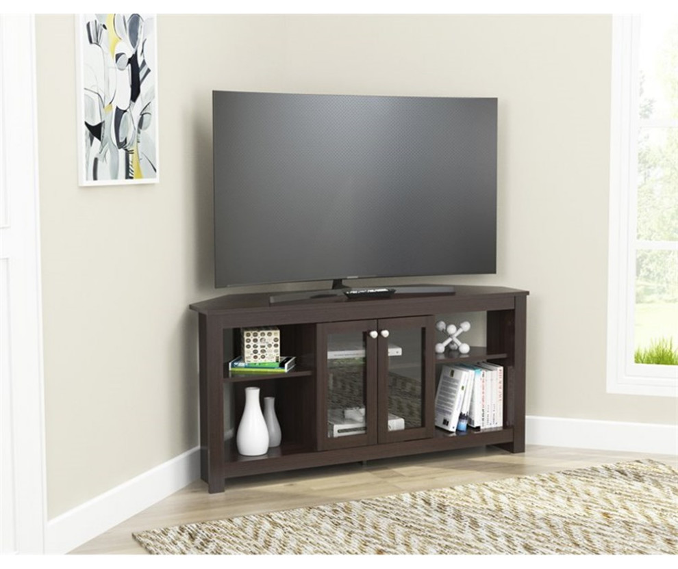 Home Square 2 Piece Set with Corner TV Stand  amp2 Drawer 4 Shelf Armoire   Transitional   Entertainment Centers And Tv Stands   by Homesquare  Houzz