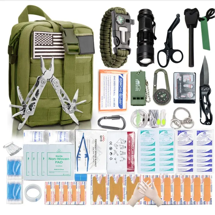 Customize Emergency  First Aid Kit Bag Medical Survival Aid Kit Outdoor Hiking First Aid Kit