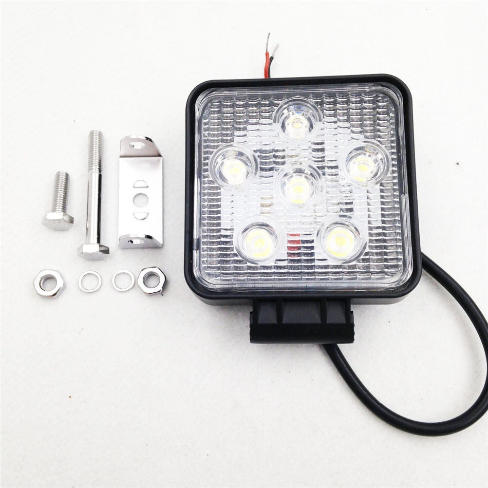 HTT-MOTOR Square 18W Spot BEAM LED Off Road Work 6 LED Light 12V 24V Universal USE SUV Car Truck Boat