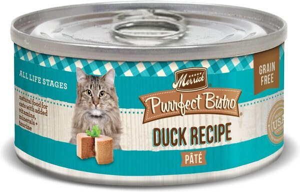 Merrick Purrfect Bistro Grain-Free Wet Cat Food Duck Recipe Pate