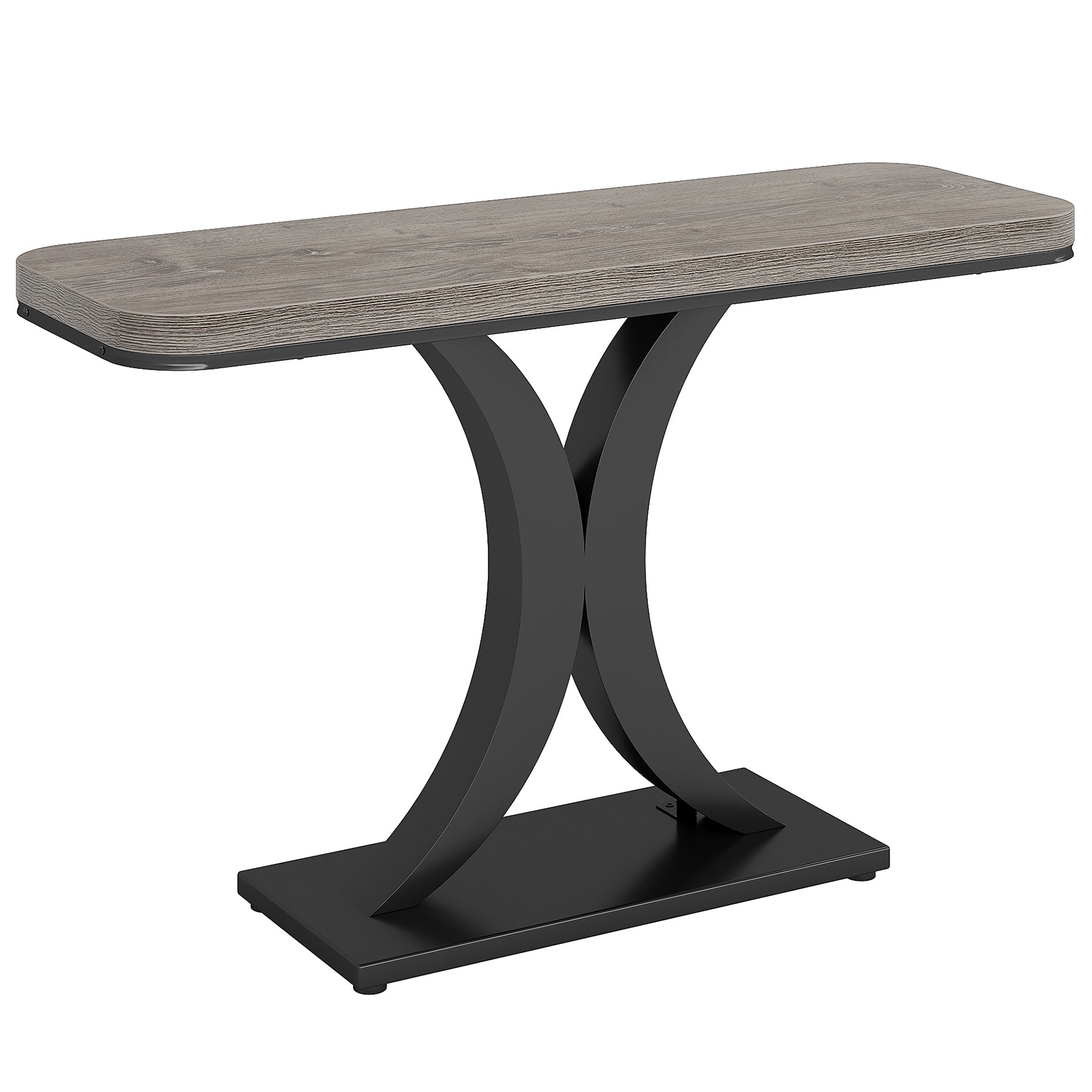 40 Console Table, Narrow Entryway Foyer Table with Geometric Base