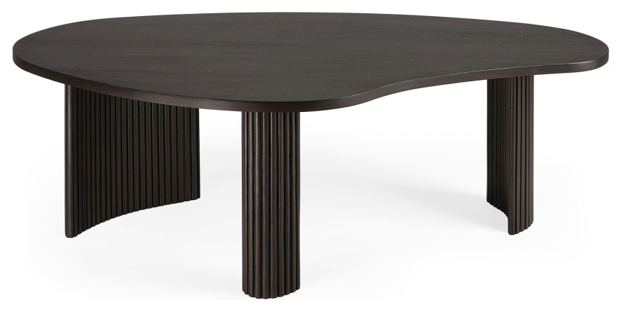 Varnished Mahogany Coffee Table  OROA Boomerang   Transitional   Coffee Tables   by Oroa   Distinctive Furniture  Houzz