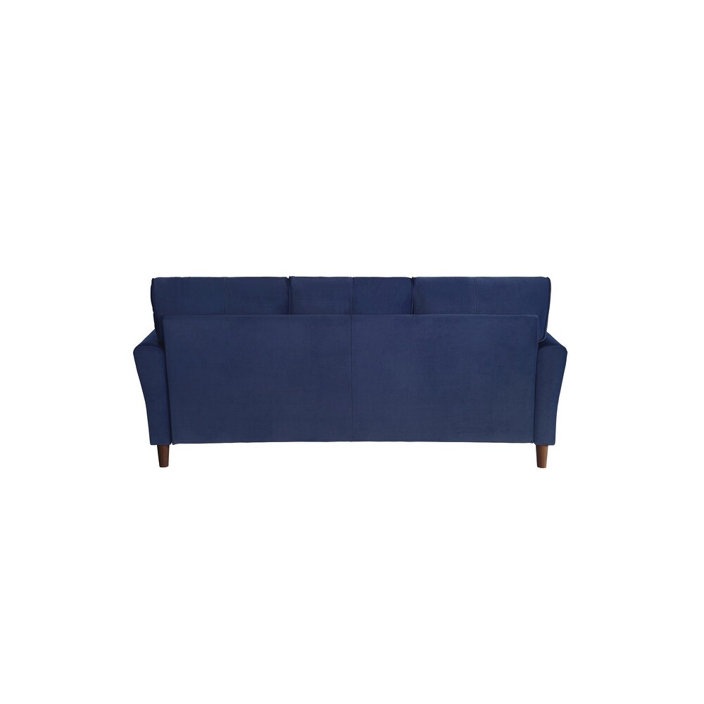 Ynes Blue Velvet Living Room Set