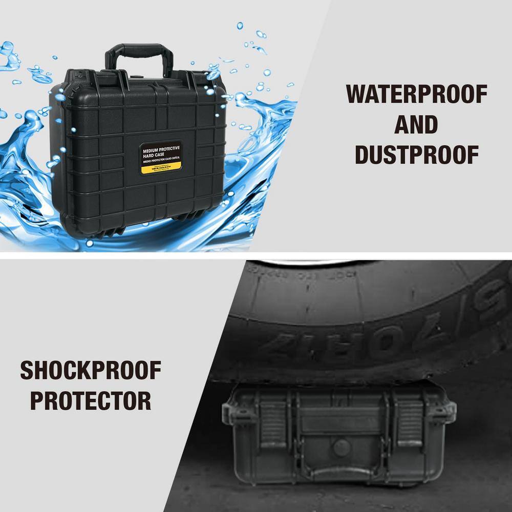 Big Red 4.84 in. W x 5.9 in. H x 13.7 in. D Portable Plastic Tool Box with Foam Insert: Waterproof and Shockproof Hard ATRTC3530R