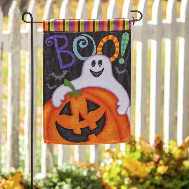 Halloween Friends Garden Lustre Flag