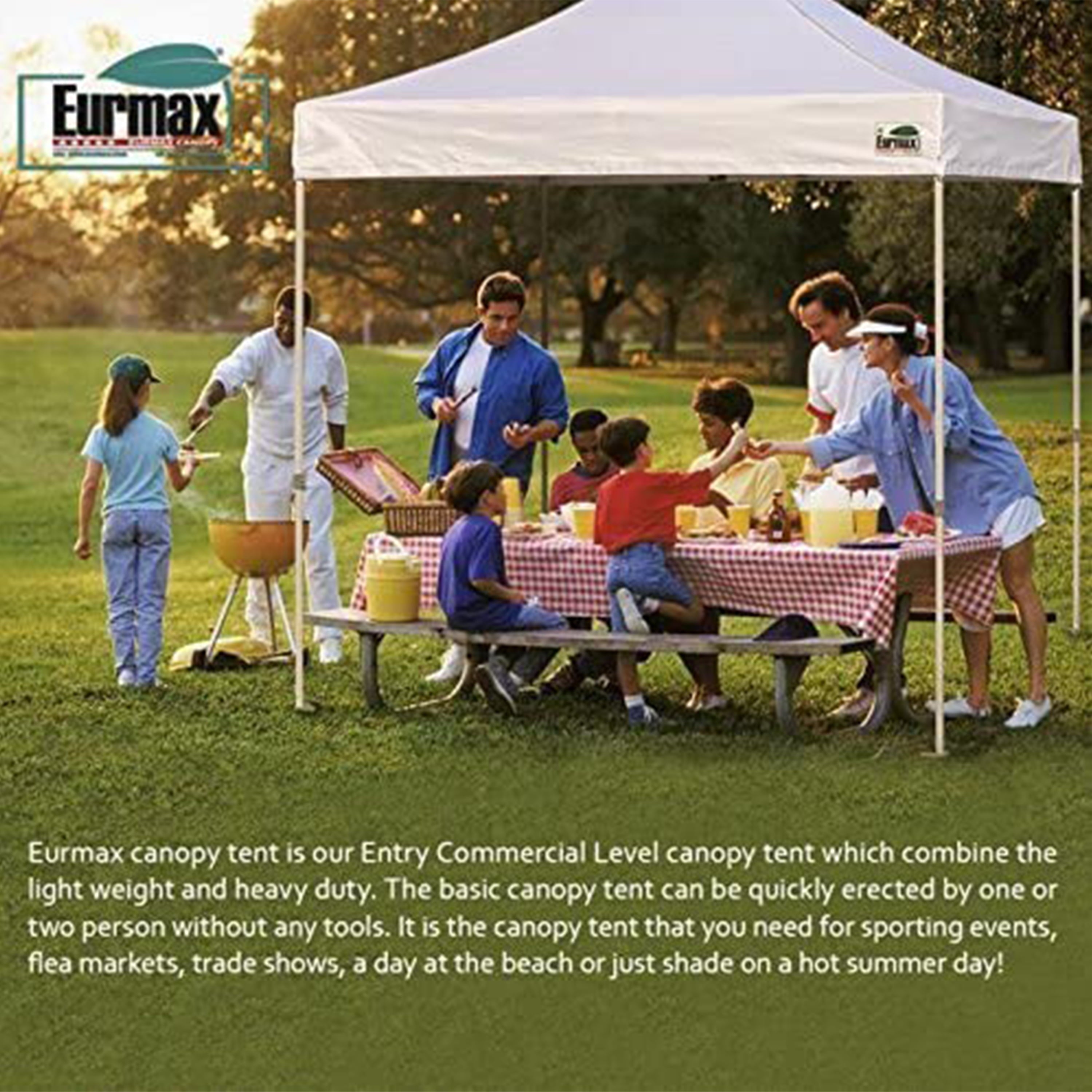 Eurmax Canopy 10' x 10' Purple Pop-up Canopy and 56lbs Instant Outdoor Canopy