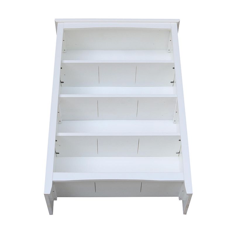 International Concepts Shaker White 4-Shelf Bookcase