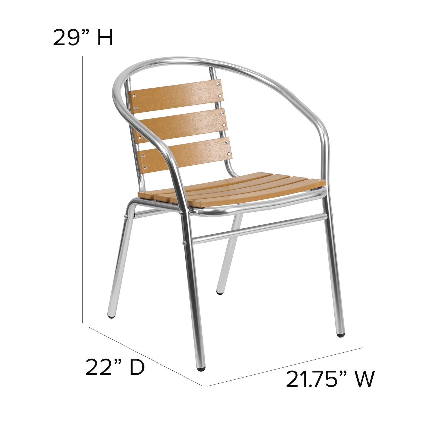 Flash Furniture Lila Commercial Indoor / Outdoor Restaurant Stacking Chair