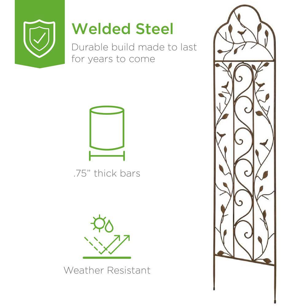 Best Choice Products 60 in. Iron Arched Trellis - Set of 2 SKY5796