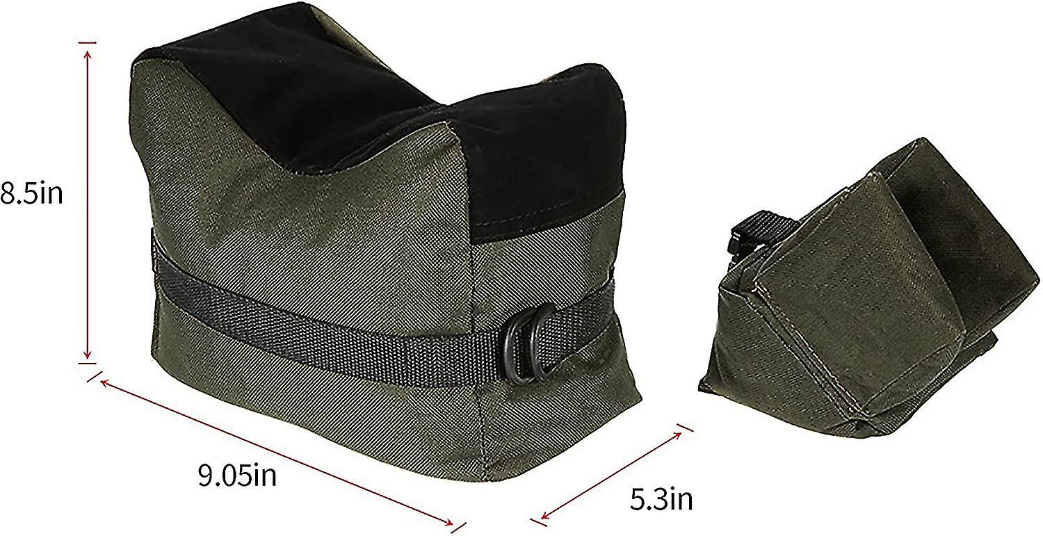 Miman Shooting Rest Bags For Rifles For Gun Rest Hunting Outdoor， Front Rear Support Stand Bag Stand Holders For Gun Rifle Shooting Unfilled(green)