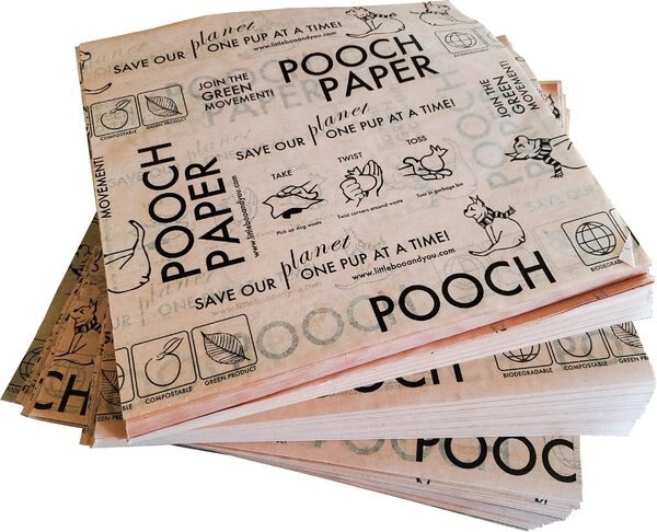 Pooch Paper Biodegradable Dog Waste Sheet， 50 count