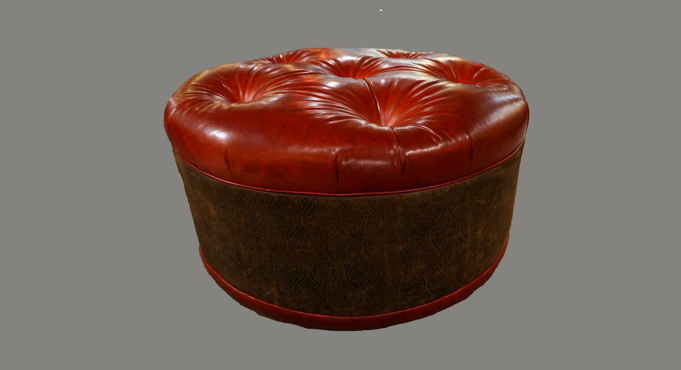 quotRoja quotOttoman   Southwestern   Footstools And Ottomans   by Great Blue Heron Furniture  Houzz