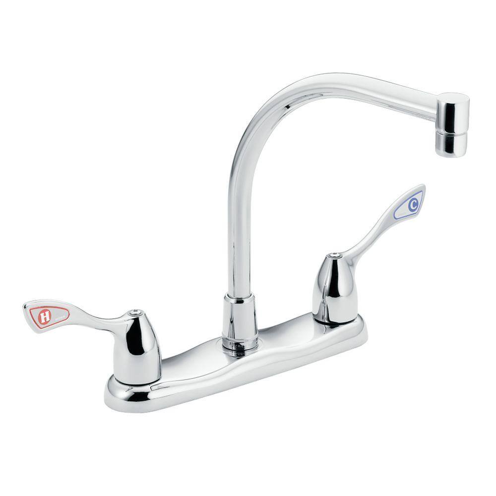 MOEN M-Bition 2-Handle High-Arc Standard Kitchen Faucet in Chrome 8799