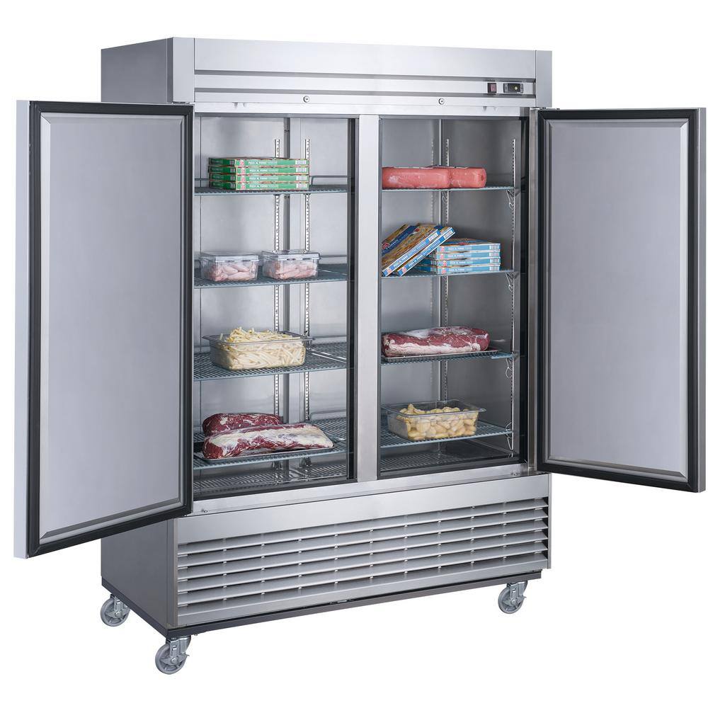 Elite Kitchen Supply 40.7 cu. ft. Auto-Defrost Commercial Upright Reach-in Freezer in Stainless Steel EKS-E60F