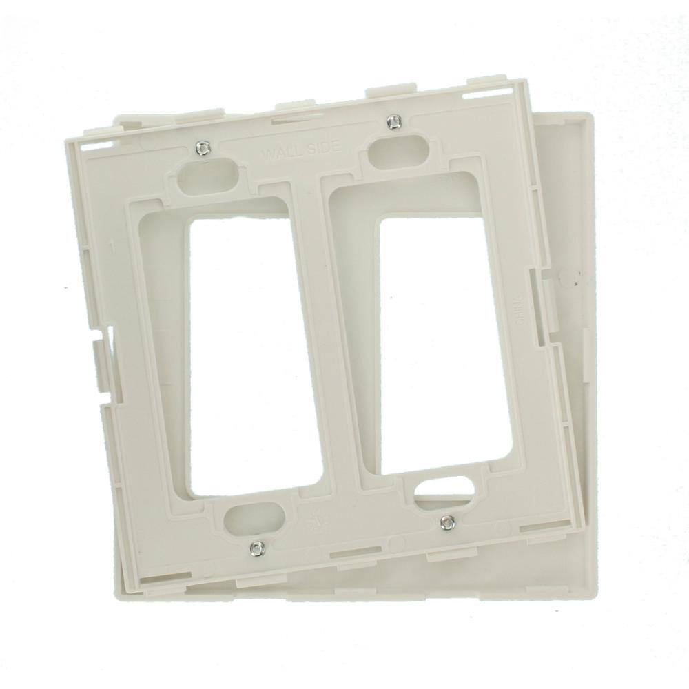 Leviton White 2-Gang DecoratorRocker Wall Plate (1-Pack) R72-80309-00W