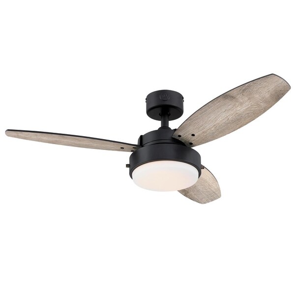 Westinghouse Lighting Alloy 3-Blade Indoor Ceiling Fan with LED Light Fixture and Opal Frosted Glass Shopping - The Best Deals on Ceiling Fans | 39655610