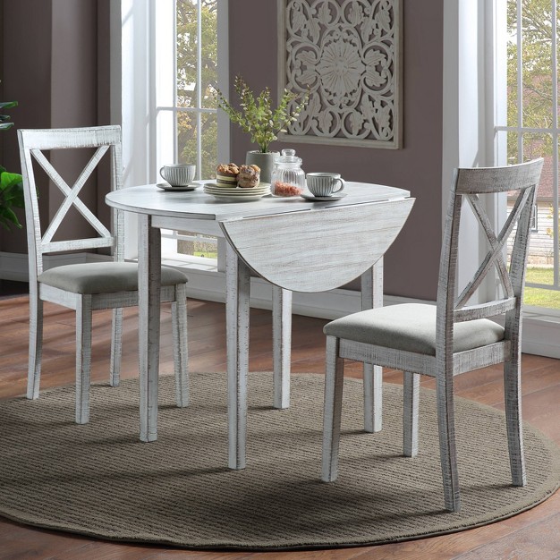 3pc Homesessentials Round Dining Table Set