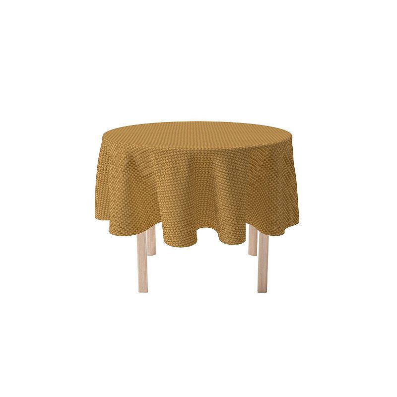 Round Tablecloth， 100% Polyester， 90 Round， Fine Cane Woven Fibers