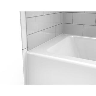 JACUZZI PROJECTA 60 in. x 30 in. Acrylic Left-Hand Drain Rectangular Low-Profile Skirted Alcove Whirlpool Bathtub in White R186030WLR1XXW