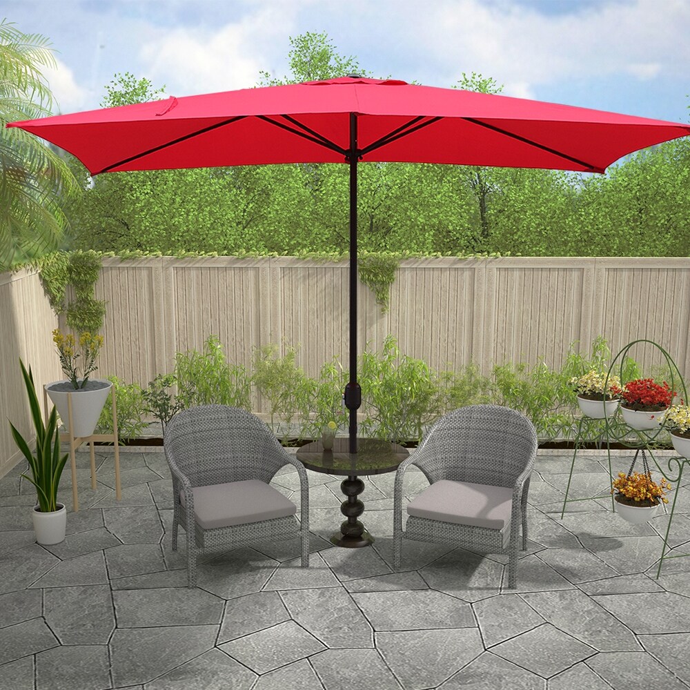 Maypex 10 X 6.5 Feet Rectangular Market Umbrella