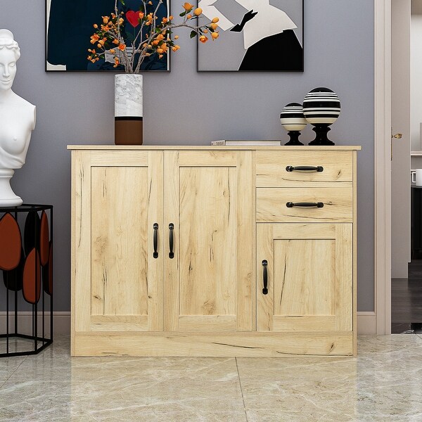 Wood Buffet Sideboard with 2 doorsand1 Storage and 2drawers