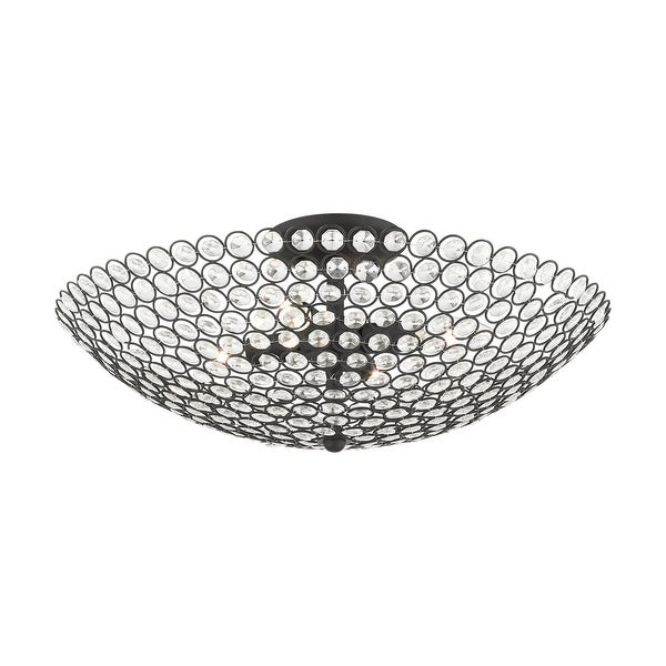 Livex Lighting Cassandra 4 Light 20 Wide Semi-Flush Bowl Ceiling