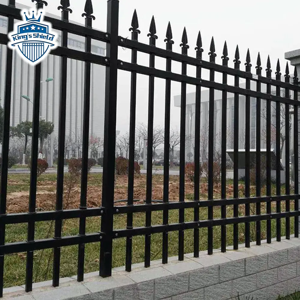 Fence Outdoor Decorative Custom Black Fence Panels Aluminum Metal Garden Fences For Houses