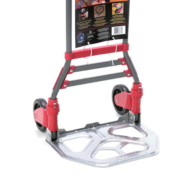 Milwaukee 150-lb 2-Wheel Red Steel Folding Hand Truck