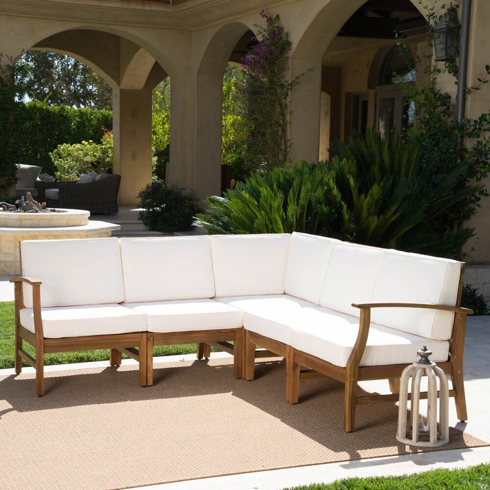 Perla Outdoor 5 piece Chat Set by Christopher Knight Home