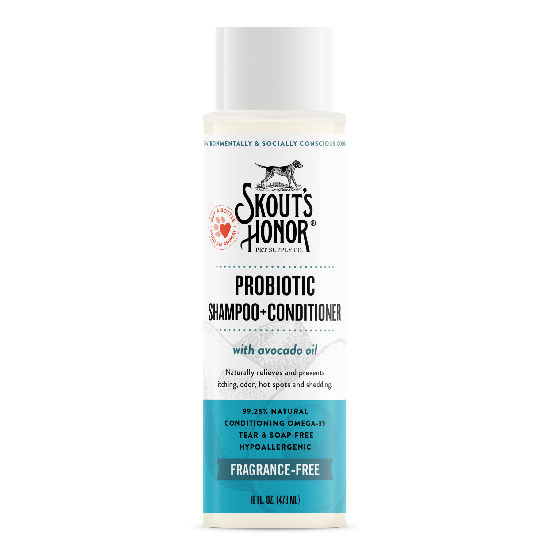 Skouts Honor Probiotic Shampoo + Conditioner Unscented For Dogs  Cat