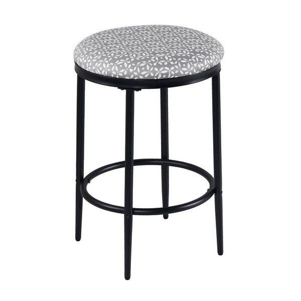 HomePop Upholstered Metal Barstool