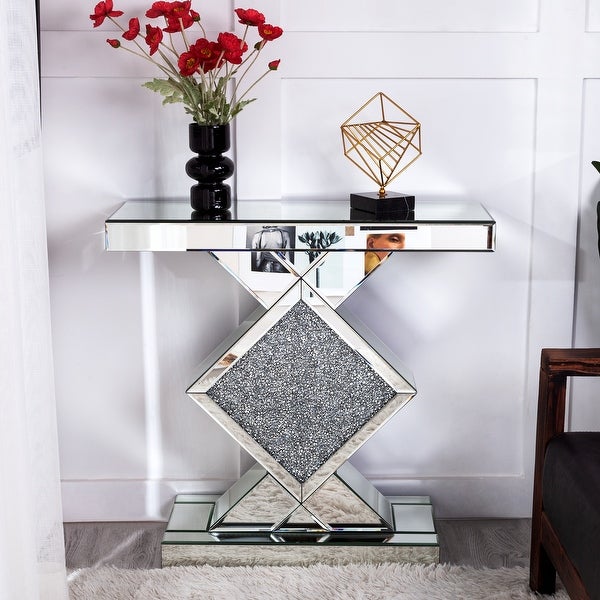 Contemporary Mirrored Console Table