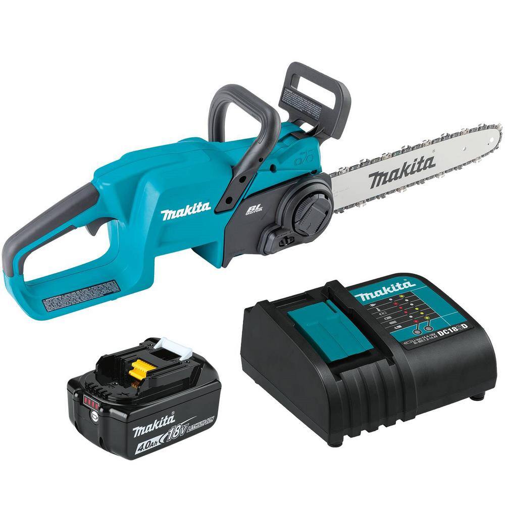 Makita LXT 14 in. 18V Lithium-Ion Brushless Electric Battery Chainsaw Kit (4.0 Ah) XCU11SM1