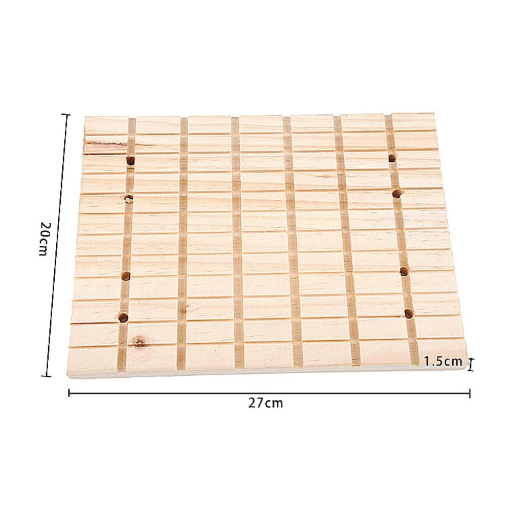 Small Animals Hedgehog Bunny Scratching Toy Natural Chinchilla Wooden Scratching Board Rabbit Scratcher Foot Mat Grinding Claw Deck WOOD