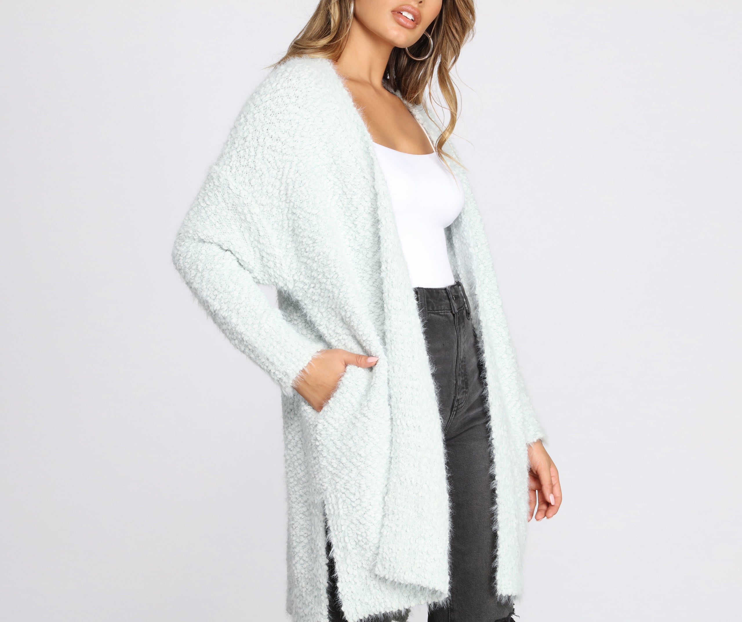 Cozy Popcorn Knit Cardigan