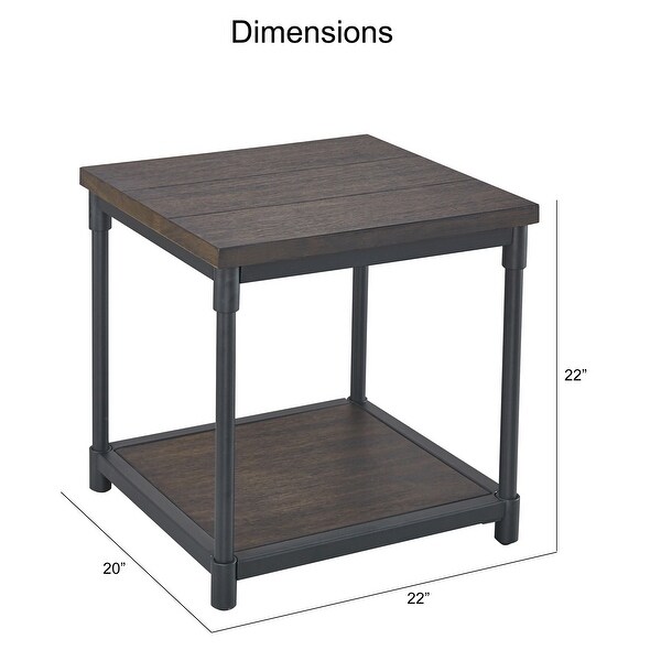 Carbon Loft Pattison Smokey Oak End Table